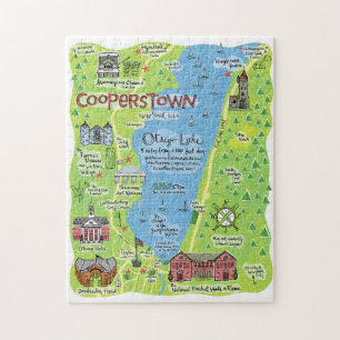 Karta i Cooperstown, New York, Puzzle Pussel