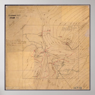 Karta i Cumberland Gap Poster