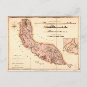 Karta i Curaçao (1810) Vykort