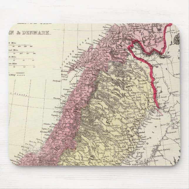 Karta i de skandinaviska kungen musmatta (Framsidan)