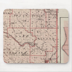 Karta i Dearborn County med Greendale Musmatta