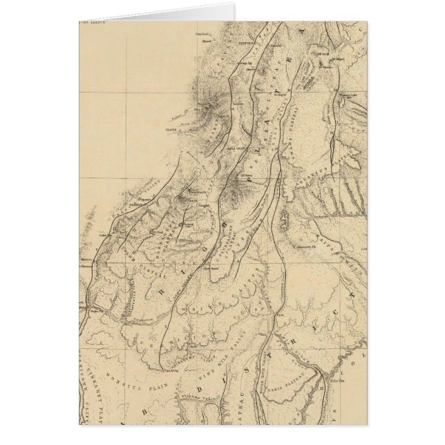 Karta i delar av Utah Hälsningskort (Framsidan)