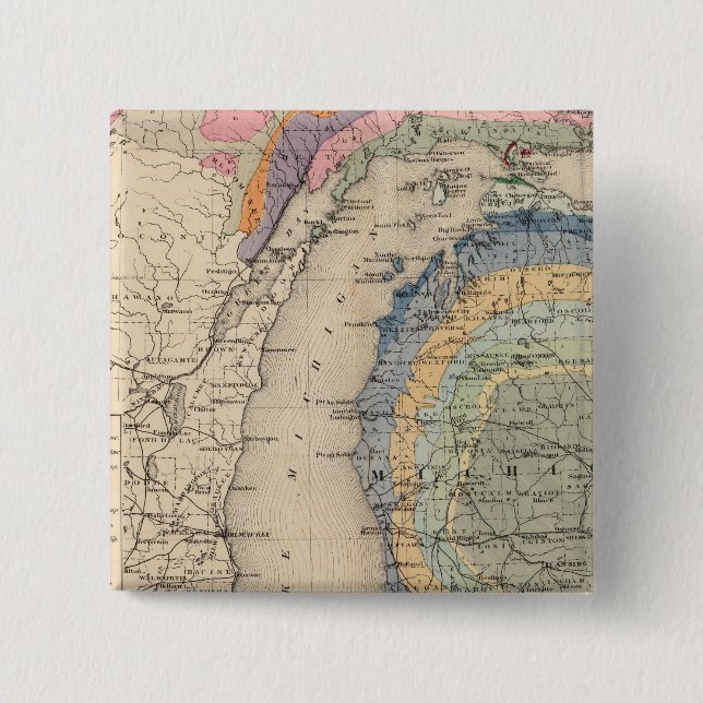 Karta i delstaten Michigan Knapp (Framsida)