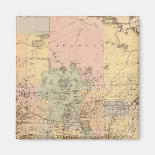 Karta i delstaten Minnesota, 1874 Magnet