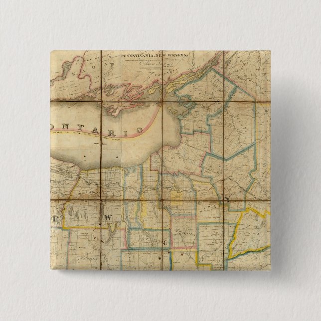 Karta i delstaten New York Knapp (Framsida)