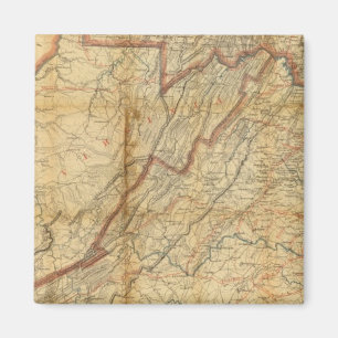 Karta i delstaten Virginia Magnet