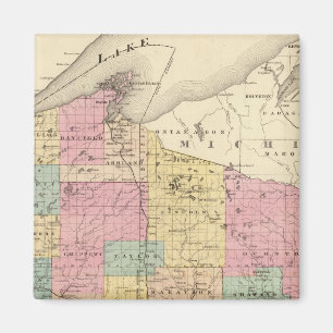 Karta i delstaten Wisconsin Magnet