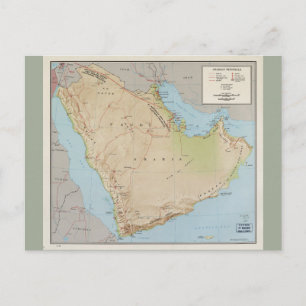 Karta i den arabiska Peninsulan (1969) Vykort
