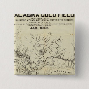 Karta i den nya Alaska Guld Fält Knapp