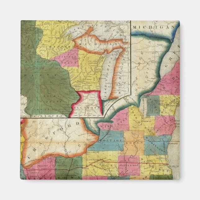 Karta i det bofasta Wisconn-området Magnet (Framsidan)