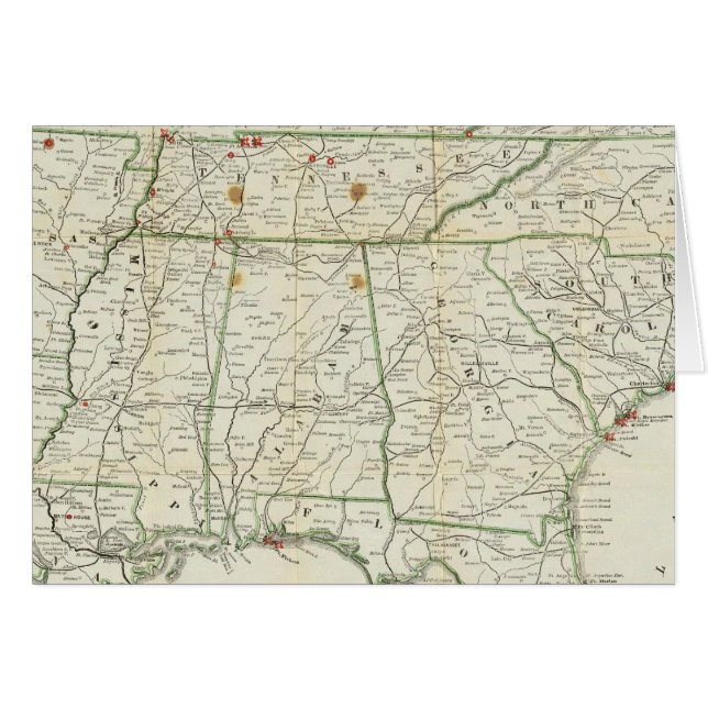 Karta i det historiska Krig Hälsningskort (Framsidan Horizontal)