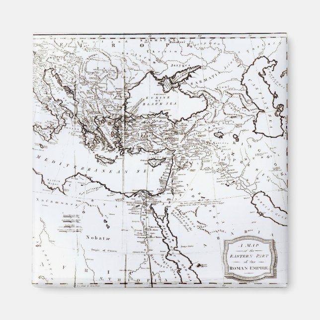 Karta i det romerska rikets Östra Magnet (Framsidan)