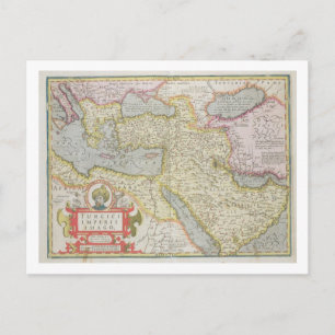 Karta i det turkiska imperiet, från Mercator Atla Vykort