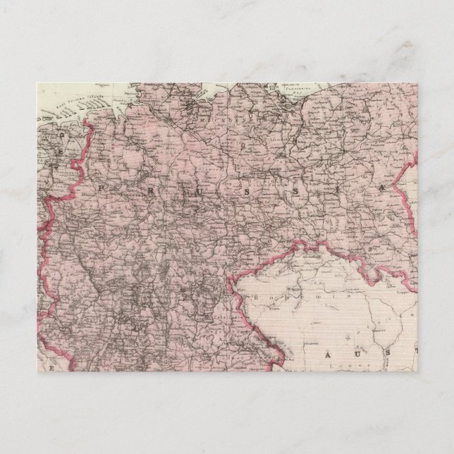 Karta i det tyska imperiet vykort (Framsida)