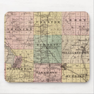 Karta i Dodge County, delstaten Wisconsin Musmatta