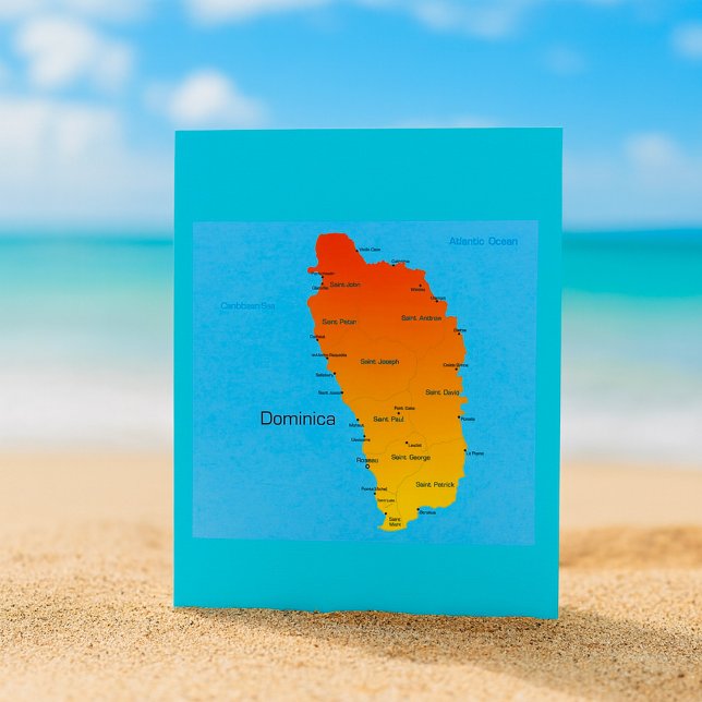 Karta i Dominica Inbjudningar (Skapare uppladdad)