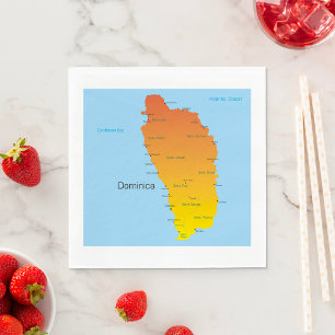 Karta i Dominica Pappersservett