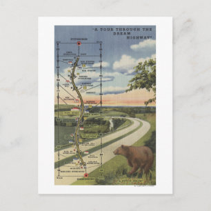 Karta i "Dream Highway" Vykort