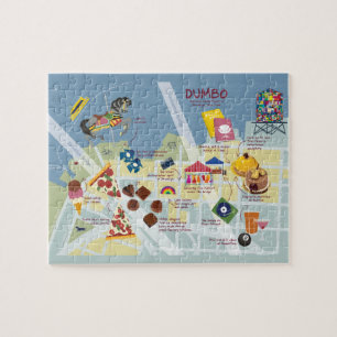 Karta i Dumbo Brooklyn New York Pussel