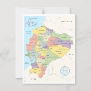 Karta i Ecuador Vykort