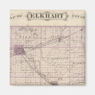 Karta i Elkhart County Magnet