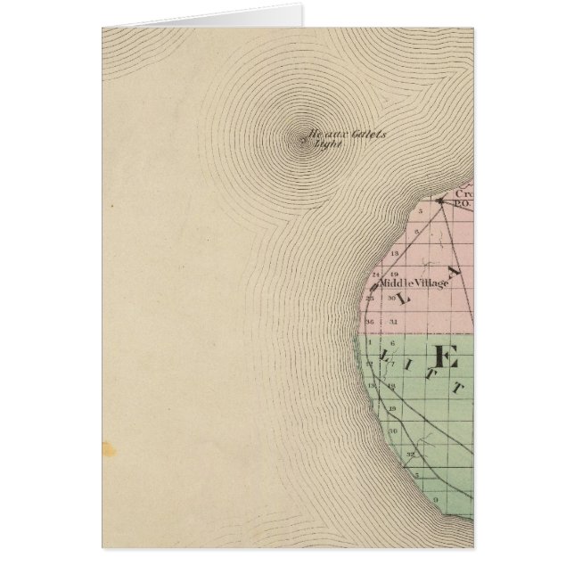 Karta i Emmet County, Michigan Hälsningskort (Framsidan)