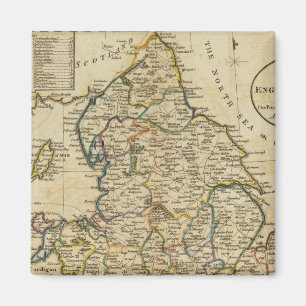 Karta i England och Wales Magnet