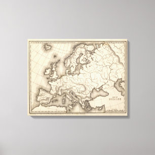 Karta i Europa 2 Canvastryck