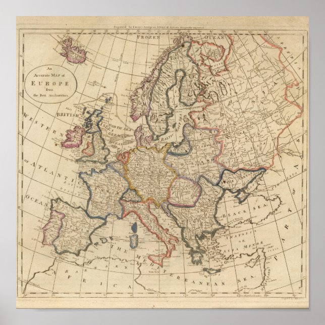 Karta i Europa 2 Poster (Framsidan)