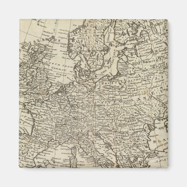 Karta i Europa 3 Magnet (Framsidan)