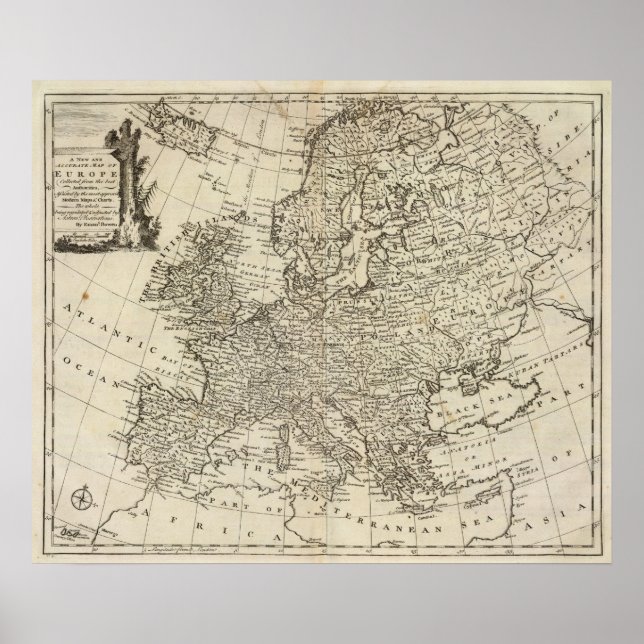 Karta i Europa 3 Poster (Framsidan)