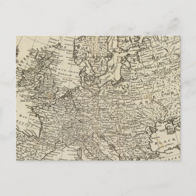 Karta i Europa 3 Vykort (Framsida)