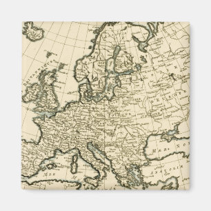 Karta i Europa av Guillaume Raynal Magnet