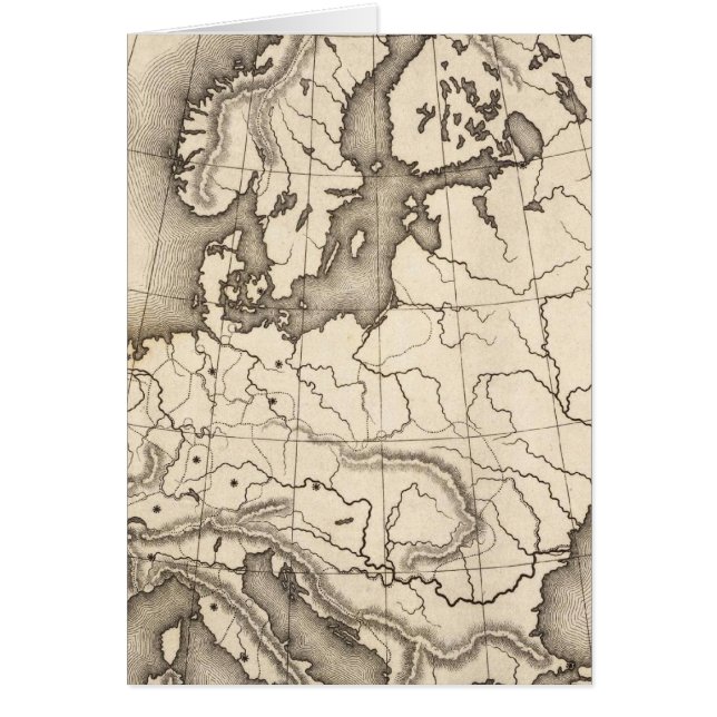 Karta i Europa Hälsningskort (Framsidan)