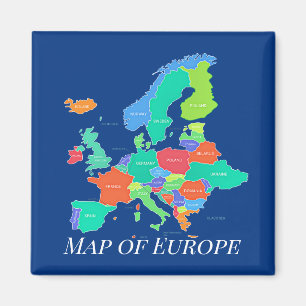 Karta i Europa Magnet