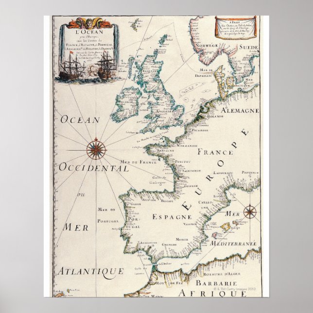 Karta i Europa Poster (Framsidan)