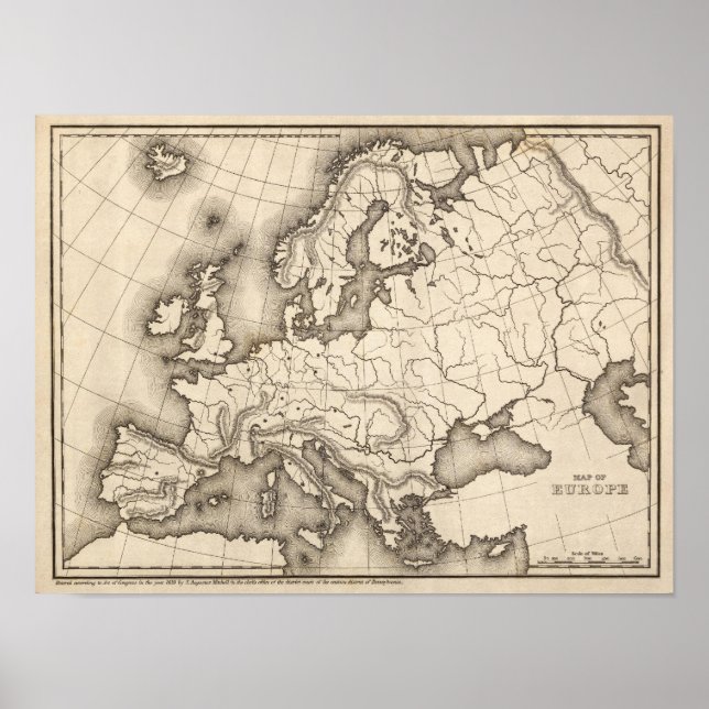 Karta i Europa Poster (Framsidan)