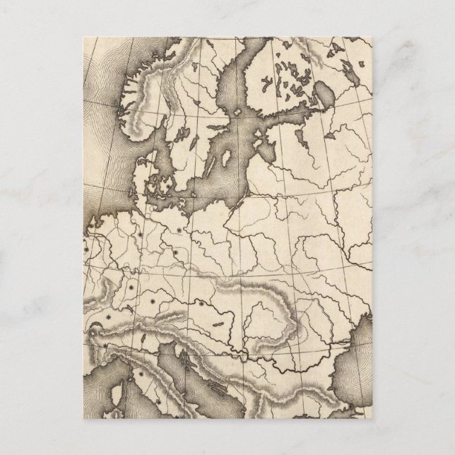 Karta i Europa Vykort (Framsida)