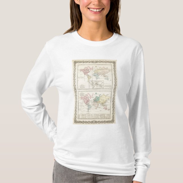 Karta i färg av världen tee shirt (Framsida)