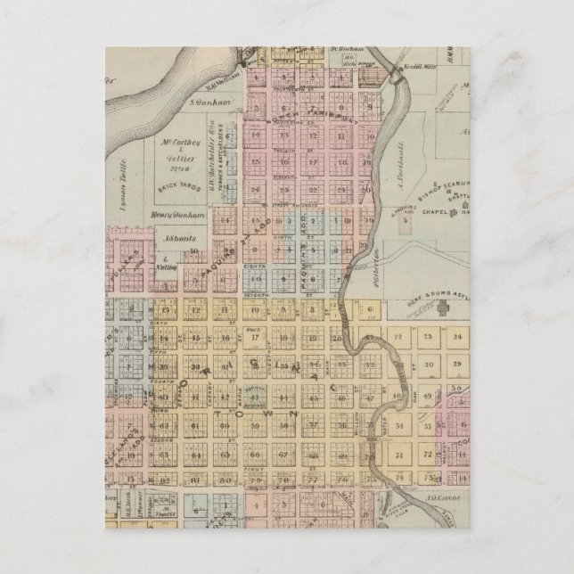 Karta i Faribault, Ris County, Minnesota Vykort (Framsida)