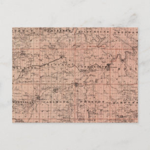 Karta i Fillmore County, Minnesota Vykort