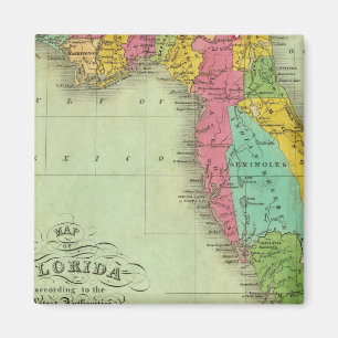 Karta i Florida Magnet