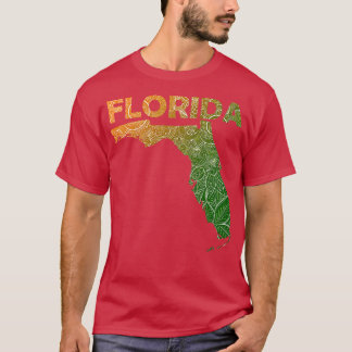 Karta i Florida med texten i g T Shirt