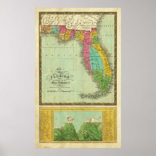 Karta i Florida Poster (Framsidan)