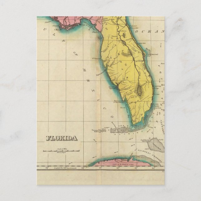 Karta i Florida Vykort (Framsida)