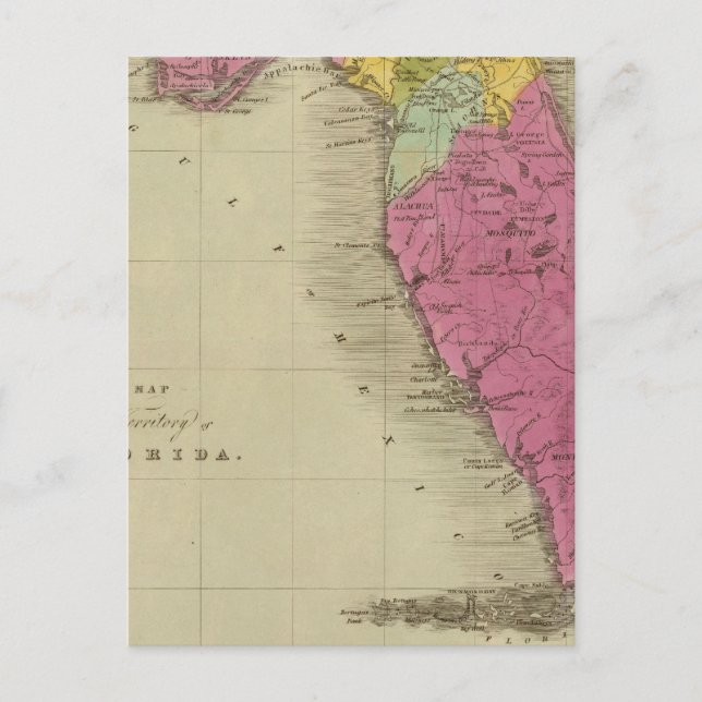 Karta i Florida Vykort (Framsida)