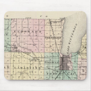 Karta i Fond du Lac County, delstaten Wisconsin Musmatta