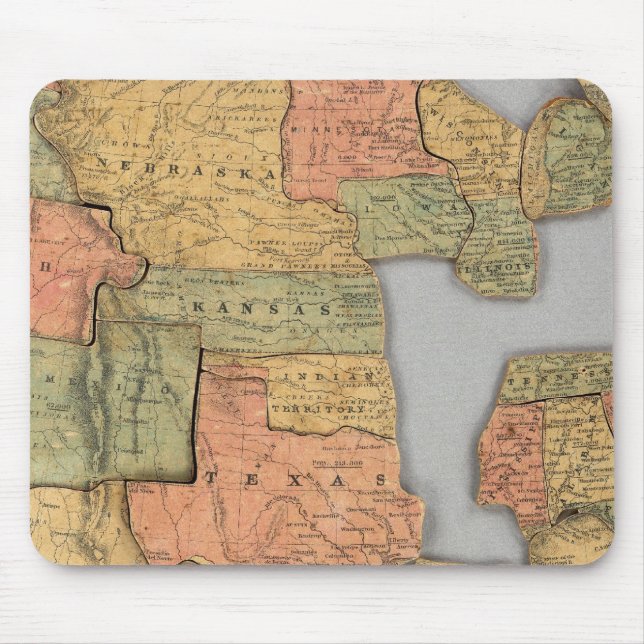 Karta i Förenade Stater och Kanada Musmatta (Framsidan)