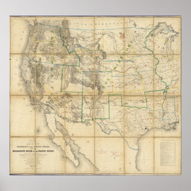 Karta i Förenta Stater 2 Poster (Framsidan)