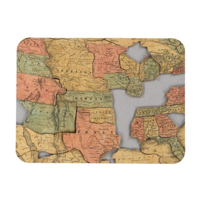 Karta i Förenta Stater och Kanada Magnet (Horisontell)